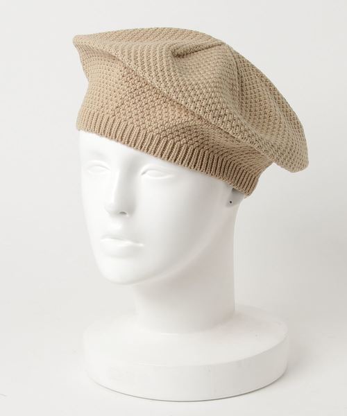 LOWRYS FARM（ローリーズファーム）の「コットンベレー　780209 （ハンチング/ベレー帽・レディース・ブラック/ベージュ/ブルー・FREE）」の3枚目の写真