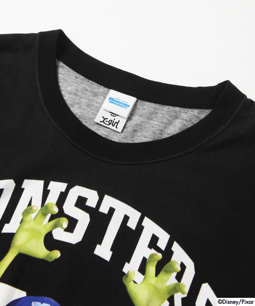 X-girl（エックスガール）の「Disney（ディズニー） / MU SCARE S/S BIG TEE（Tシャツ/カットソー・レディース・ホワイト/ブラック・ONE SIZE）」の8枚目の写真