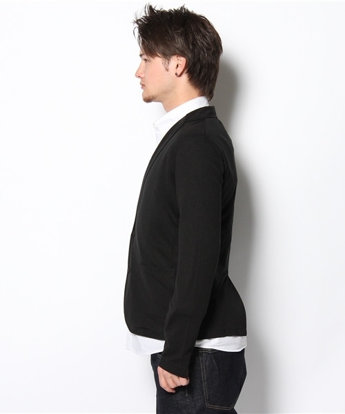 CIAOPANIC（チャオパニック）の「【Ciaopanic】TR天竺テーラード（テーラードジャケット・メンズ・ブラック/グレー/ブルー・MEDIUM/LARGE）」の5枚目の写真