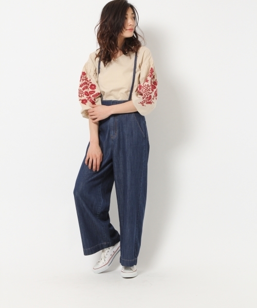 laboratory work（ラボラトリーワーク）の「チェーン刺繍ブラウス（シャツ/ブラウス・レディース・オフホワイト/ブラック/ベージュ・MEDIUM）」の9枚目の写真