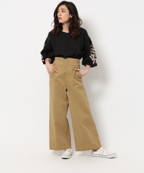 laboratory work（ラボラトリーワーク）の「チェーン刺繍ブラウス（シャツ/ブラウス・レディース・オフホワイト/ブラック/ベージュ・MEDIUM）」の13枚目の写真