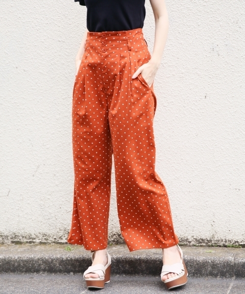 Heather（ヘザー）の「サスツキDOTワイドパンツ2 798022