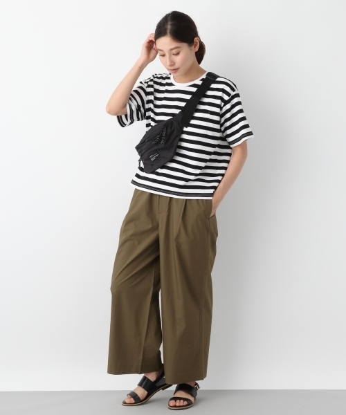 LEPSIM（レプシィム）の「USA/コットンポケツキビッグTシャツ　799469（Tシャツ/カットソー・レディース・オフホワイト/ホワイト×ブラック/ブラック/パープル/ブラウン・FREE）」の8枚目の写真