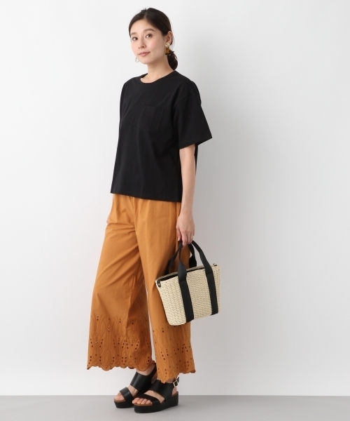 LEPSIM（レプシィム）の「USA/コットンポケツキビッグTシャツ　799469（Tシャツ/カットソー・レディース・オフホワイト/ホワイト×ブラック/ブラック/パープル/ブラウン・FREE）」の11枚目の写真