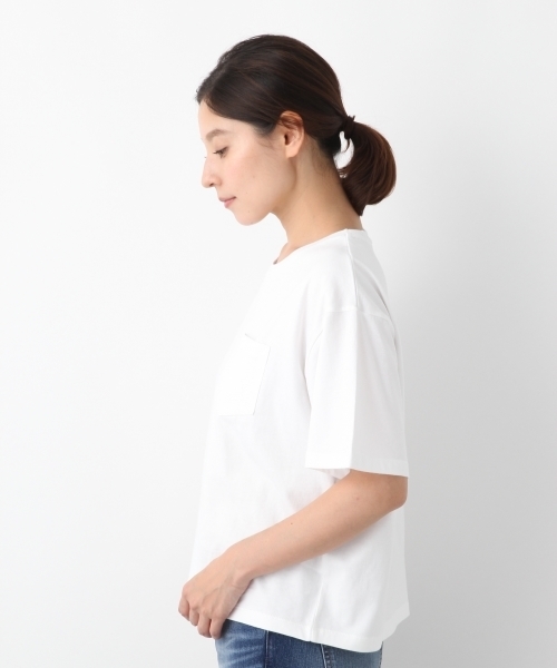 LEPSIM（レプシィム）の「USA/コットンポケツキビッグTシャツ　799469（Tシャツ/カットソー・レディース・オフホワイト/ホワイト×ブラック/ブラック/パープル/ブラウン・FREE）」の17枚目の写真