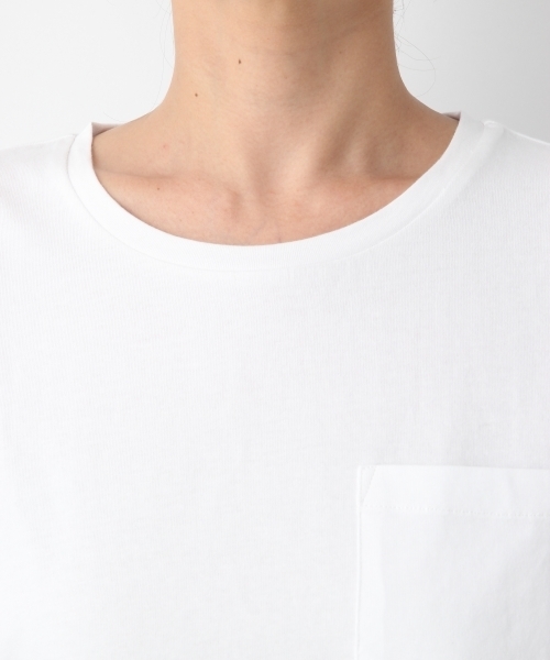 LEPSIM（レプシィム）の「USA/コットンポケツキビッグTシャツ　799469（Tシャツ/カットソー・レディース・オフホワイト/ホワイト×ブラック/ブラック/パープル/ブラウン・FREE）」の19枚目の写真