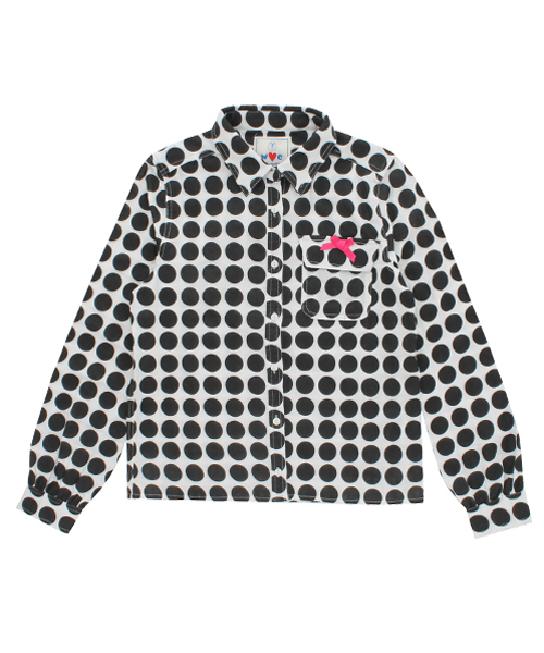 WC（ダブル シー）の「wc/ドットガーゼシャツ（シャツ/ブラウス・レディース・ブラック/ネイビー/イエロー・FREE）」の4枚目の写真