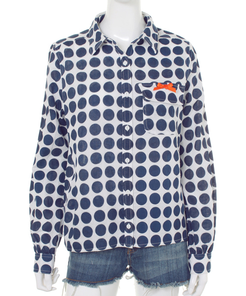 WC（ダブル シー）の「wc/ドットガーゼシャツ（シャツ/ブラウス・レディース・ブラック/ネイビー/イエロー・FREE）」の7枚目の写真