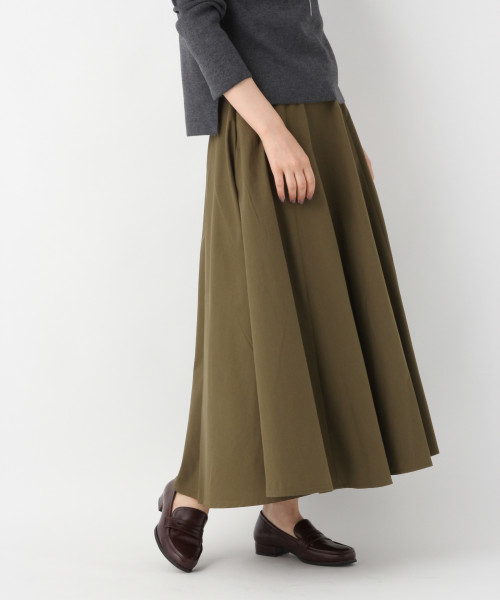 GLOBAL WORK（グローバルワーク）の「ベルトチノマキシフレアスカート/804887（スカート・レディース・ブラック/カーキ/ベージュ・LARGE/MEDIUM）」の3枚目の写真