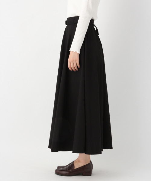 GLOBAL WORK（グローバルワーク）の「ベルトチノマキシフレアスカート/804887（スカート・レディース・ブラック/カーキ/ベージュ・LARGE/MEDIUM）」の7枚目の写真