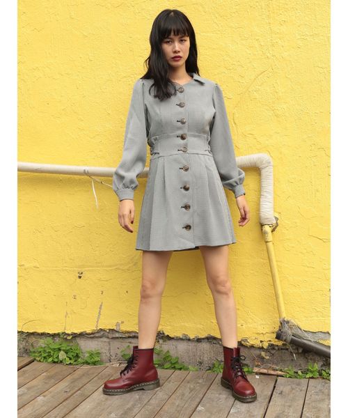 jouetie（ジュエティ）の「レトロカラーワンピース（ワンピース・レディース・オフホワイト/ブラウン/カーキ・MEDIUM）」の6枚目の写真