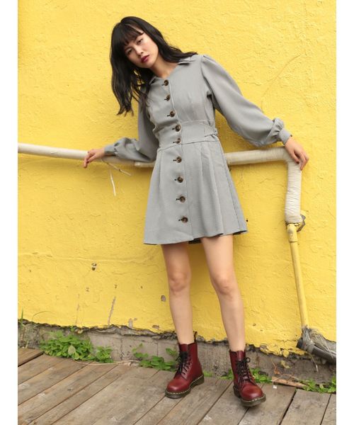 jouetie（ジュエティ）の「レトロカラーワンピース（ワンピース・レディース・オフホワイト/ブラウン/カーキ・MEDIUM）」の7枚目の写真