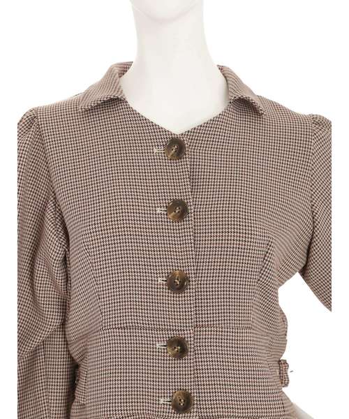 jouetie（ジュエティ）の「レトロカラーワンピース（ワンピース・レディース・オフホワイト/ブラウン/カーキ・MEDIUM）」の16枚目の写真