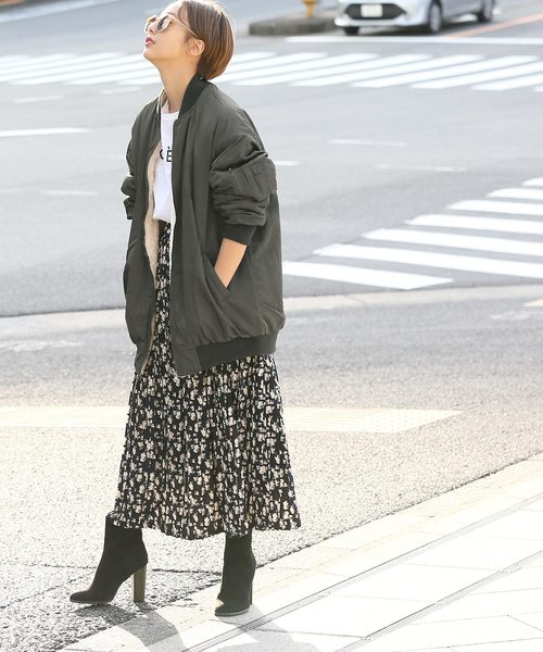 coca(coca)(コカ)の「【2WAY】MA-1×ボアリバーシブルブルゾン(ブルゾン・レディース・ブラック/カーキ/ブラウン・ONE SIZE)」の5枚目の写真