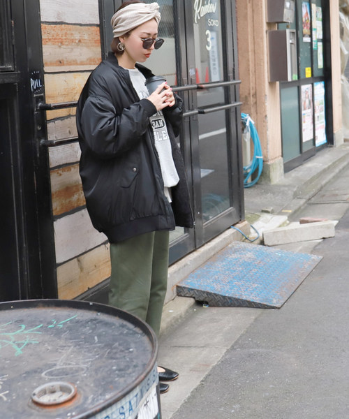 coca(coca)(コカ)の「【2WAY】MA-1×ボアリバーシブルブルゾン(ブルゾン・レディース・ブラック/カーキ/ブラウン・ONE SIZE)」の10枚目の写真