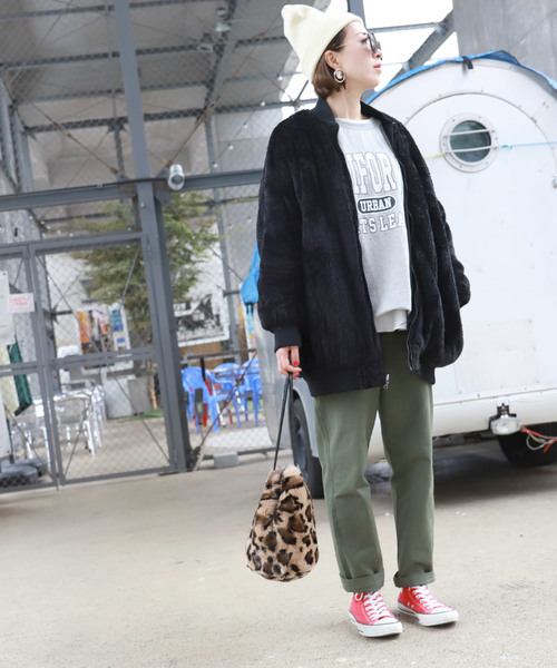 coca(coca)(コカ)の「【2WAY】MA-1×ボアリバーシブルブルゾン(ブルゾン・レディース・ブラック/カーキ/ブラウン・ONE SIZE)」の11枚目の写真