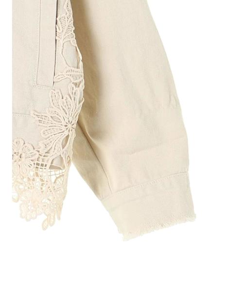 Editt by YECCA VECCA（エディットバイイェッカヴェッカ）の「レ－ス＆フリンジジャケット①（ブルゾン・レディース・アイボリー・フリー）」の7枚目の写真