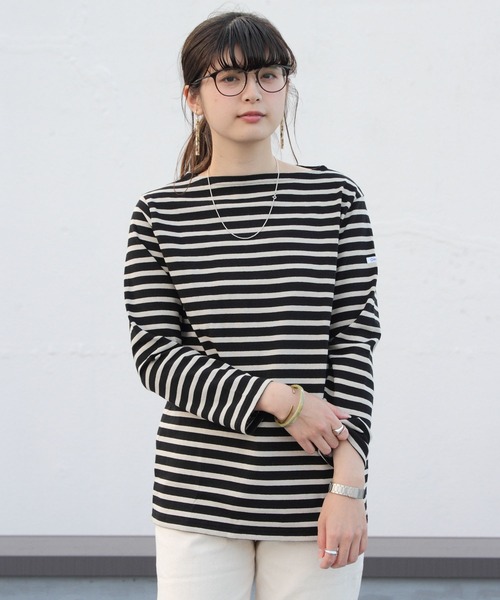 ORCIVAL（オーシバル）の「ORCIVAL / オーシバル　コットンロードロングスリーブバスクシャツボーダー ＃B211ST / ロンT（Tシャツ/カットソー・レディース・ライトグレー/サックスブルー/ピンク/ミント/ネイビー/ナチュラル/ブラウン/ブラック/ベージュ/オレンジ/グリーン/スカイブルー/サンドベージュ/グレー系その他/チャコールグレー・1/2/3）」の17枚目の写真