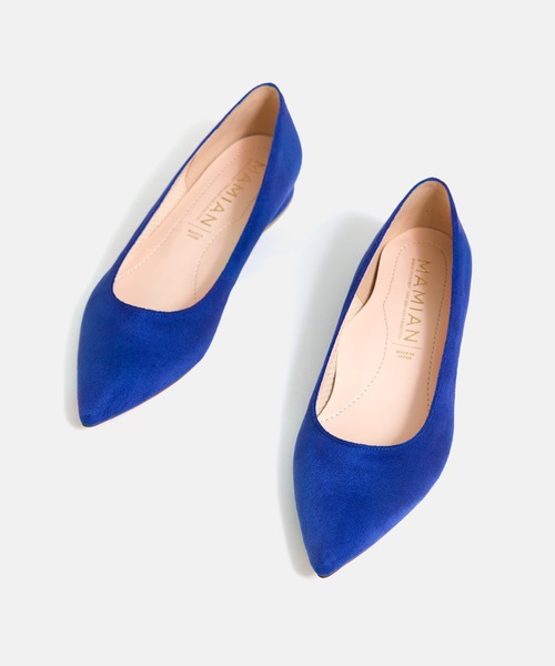 MAMIAN（マミアン）の「iCoN COLORS / ポインテッドトゥ スエード フラットパンプス（パンプス・レディース・ブラック/ライトベージュ/ライトピンク/ブルー/レオパード/ブルー系その他/ダークブラウン/グレイッシュベージュ/ボルドー/ベージュ系その他/ピンク/モカ/グレー/チャコールグレー・22.5cm/23.0cm/23.5cm/24.0cm/24.5cm/25.0cm）」の9枚目の写真