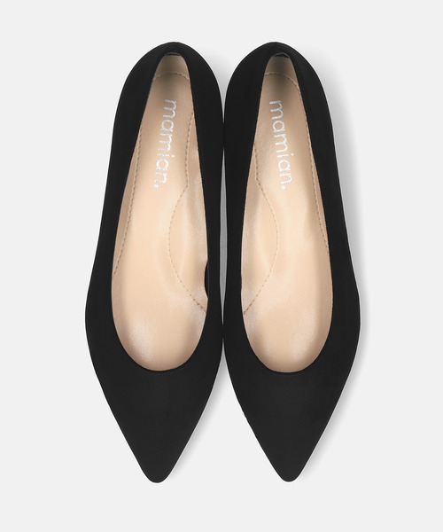 MAMIAN（マミアン）の「iCoN COLORS / ポインテッドトゥ スエード フラットパンプス（パンプス・レディース・ブラック/ライトベージュ/ライトピンク/ブルー/レオパード/ブルー系その他/ダークブラウン/グレイッシュベージュ/ボルドー/ベージュ系その他/ピンク/モカ/グレー/チャコールグレー・22.5cm/23.0cm/23.5cm/24.0cm/24.5cm/25.0cm）」の18枚目の写真