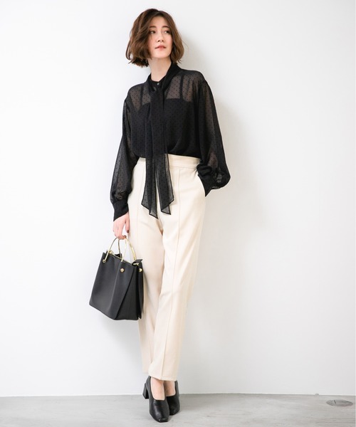 A part by（アパートバイ）の「メタルハンドルバッグ 829541（ショルダーバッグ・レディース・アイボリー/ブラック/ベージュ/オフホワイト/ナチュラル・FREE）」の14枚目の写真