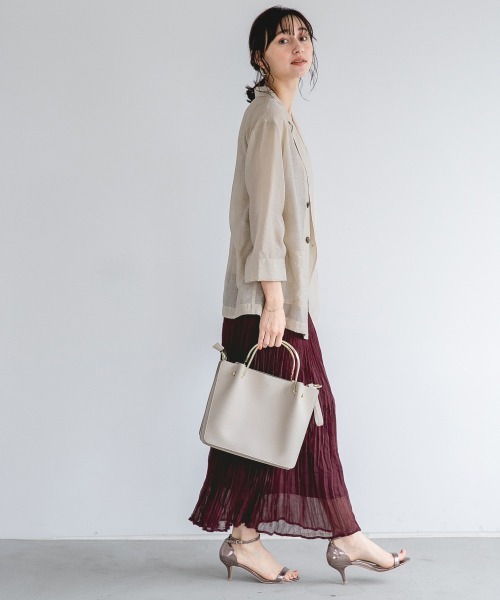 A part by（アパートバイ）の「メタルハンドルバッグ 829541（ショルダーバッグ・レディース・アイボリー/ブラック/ベージュ/オフホワイト/ナチュラル・FREE）」の19枚目の写真