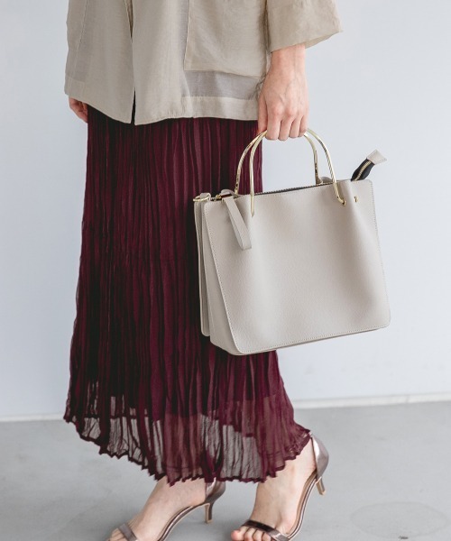 A part by（アパートバイ）の「メタルハンドルバッグ 829541（ショルダーバッグ・レディース・アイボリー/ブラック/ベージュ/オフホワイト/ナチュラル・FREE）」の18枚目の写真