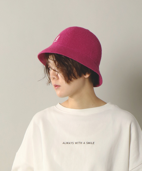 KANGOL（カンゴール）の「KANGOL バミューダカジュアル（ハット・レディース・ホワイト/ブラック/ネイビー/ピンク・M/L）」の10枚目の写真