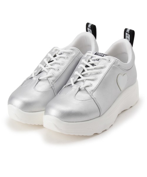 セール ニコラ掲載 厚底オーロラハートパッチシューズ スニーカー Pink Latte ピンクラテ のファッション通販 Zozotown