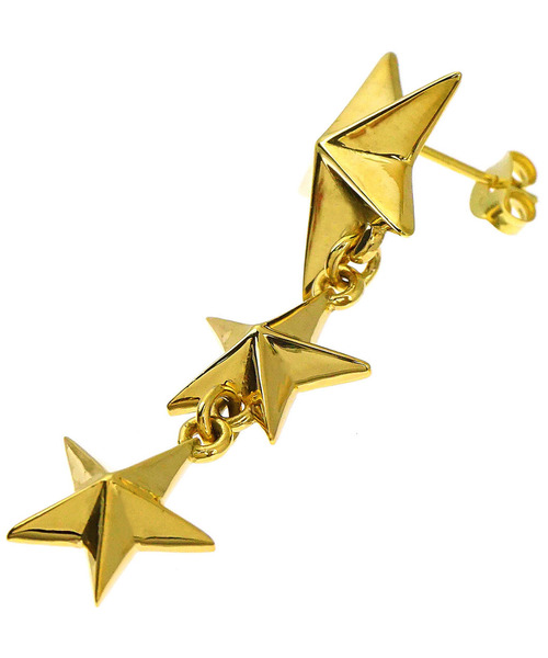 blackdia by 7JEWELRY(ブラックダイヤバイセブンジュエリー)の「blackdia by 7JEWELRY 24KGP 3連スターピアス(ピアス(片耳用)・メンズ・ゴールド・FREE)」の8枚目の写真