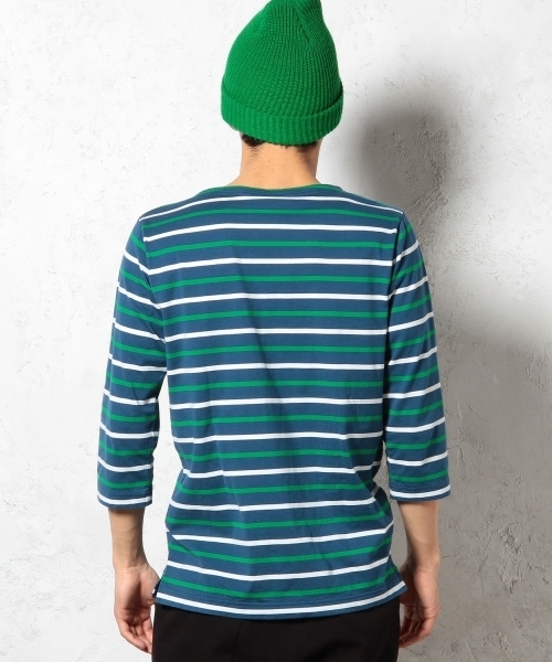 green label relaxing（グリーンレーベルリラクシング）の「◎MLT/BORDER BOAT 7/SLカットソー ◆（Tシャツ/カットソー・メンズ・ホワイト/グレー/コバルトブルー/ブラック・LARGE/SMALL/MEDIUM/X-LARGE）」の14枚目の写真