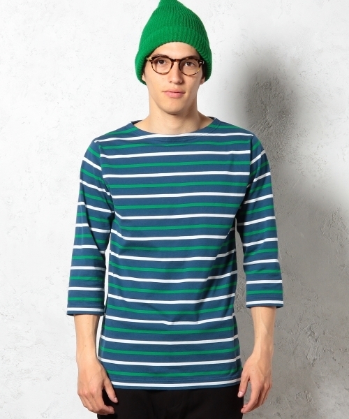 green label relaxing（グリーンレーベルリラクシング）の「◎MLT/BORDER BOAT 7/SLカットソー ◆（Tシャツ/カットソー・メンズ・ホワイト/グレー/コバルトブルー/ブラック・LARGE/SMALL/MEDIUM/X-LARGE）」の12枚目の写真