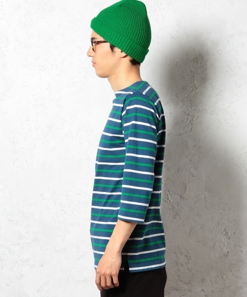 green label relaxing（グリーンレーベルリラクシング）の「◎MLT/BORDER BOAT 7/SLカットソー ◆（Tシャツ/カットソー・メンズ・ホワイト/グレー/コバルトブルー/ブラック・LARGE/SMALL/MEDIUM/X-LARGE）」の6枚目の写真