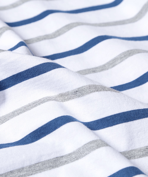 green label relaxing（グリーンレーベルリラクシング）の「◎MLT/BORDER BOAT 7/SLカットソー ◆（Tシャツ/カットソー・メンズ・ホワイト/グレー/コバルトブルー/ブラック・LARGE/SMALL/MEDIUM/X-LARGE）」の5枚目の写真