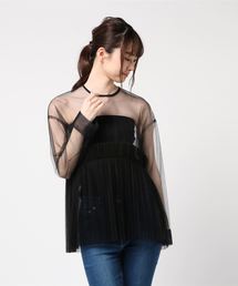 【TARO HORIUCHI】プリーツヘムブラウス