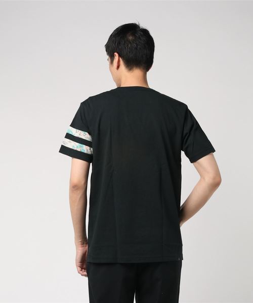BILLABONG（ビラボン）の「【直営店限定アイテム】BILLABONG メンズ   Ｔシャツ/ビラボン メンズ リンガーT ライン柄　ロゴ（Tシャツ/カットソー・メンズ・ブラック/ホワイト×ブラック/ホワイト系その他・SMALL/MEDIUM/LARGE/X-LARGE）」の5枚目の写真