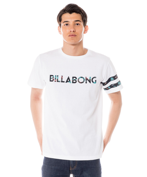 BILLABONG（ビラボン）の「【直営店限定アイテム】BILLABONG メンズ   Ｔシャツ/ビラボン メンズ リンガーT ライン柄　ロゴ（Tシャツ/カットソー・メンズ・ブラック/ホワイト×ブラック/ホワイト系その他・SMALL/MEDIUM/LARGE/X-LARGE）」の2枚目の写真