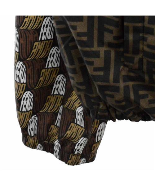 ブランド古着】総柄フード付きメッシュナイロンジップアップパーカー