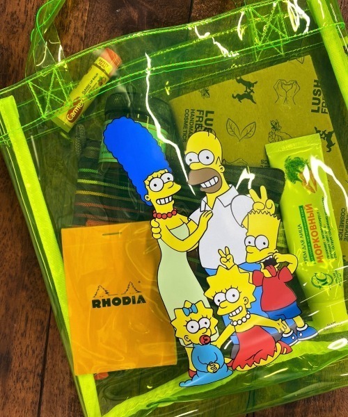 The Simpsons（ザ・シンプソンズ）の「THE Simpsons(シンプソンズ)ミニトート（トートバッグ・レディース・クリア/クリアレッド/クリアイエロー・FREE）」の2枚目の写真