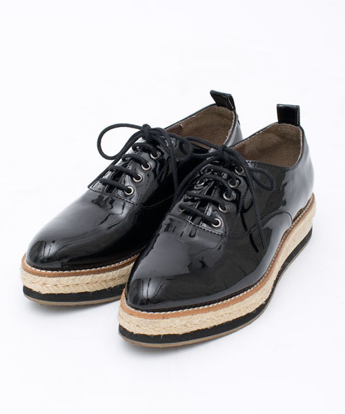 NANO universe（ナノユニバース）の「Fパテントジュートソールシューズ（パンプス・レディース・ホワイト/ブラック・36/38/35/37）」の8枚目の写真