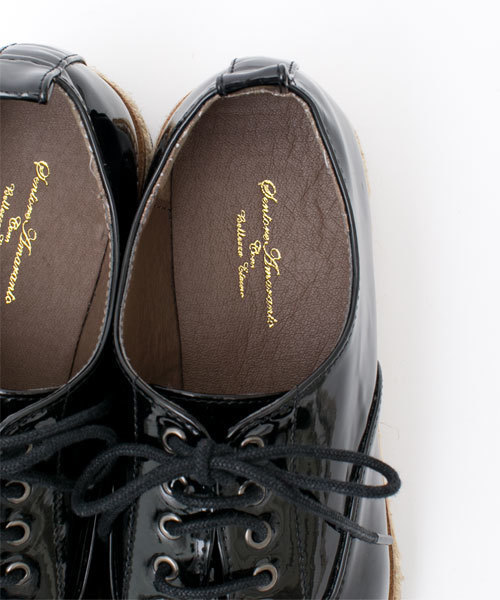 NANO universe（ナノユニバース）の「Fパテントジュートソールシューズ（パンプス・レディース・ホワイト/ブラック・36/38/35/37）」の5枚目の写真