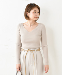 DouDou | ゆるVプルオーバー(ニット/セーター)