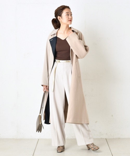 DouDou（ドゥドゥ）の「ゆるVプルオーバー（ニット/セーター・レディース・オフホワイト/ブラック/ダークブラウン/グレイッシュベージュ/ブラウン系その他/ブルー・FREE）」の11枚目の写真