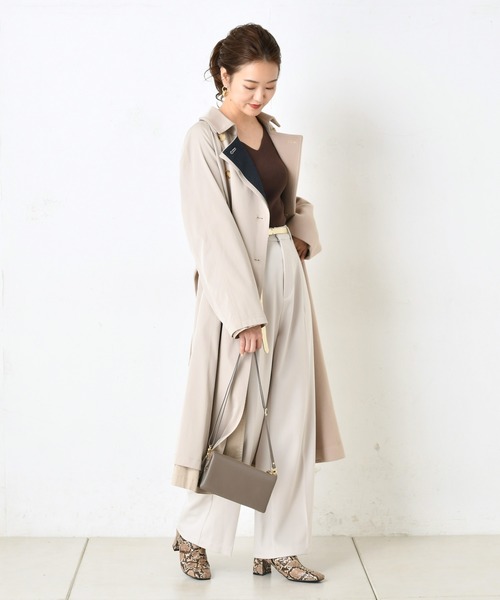 DouDou（ドゥドゥ）の「ゆるVプルオーバー（ニット/セーター・レディース・オフホワイト/ブラック/ダークブラウン/グレイッシュベージュ/ブラウン系その他/ブルー・FREE）」の10枚目の写真