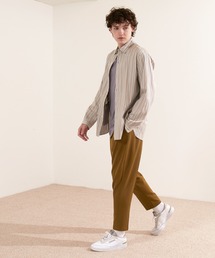 EMMA CLOTHES | TRストレッチスーツ地 ワンタック セミワイド テーパードアンクルパンツ 2019AUTUMN(スラックス)