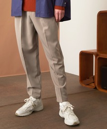 EMMA CLOTHES | TRストレッチスーツ地 ワンタック セミワイド テーパードアンクルパンツ(スラックス)