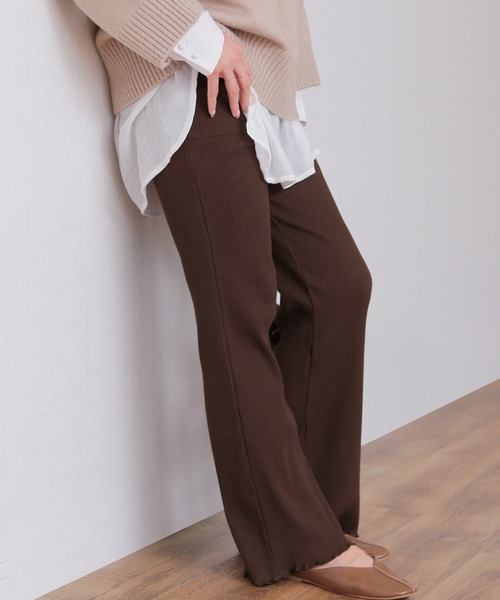 reca（レカ）の「メローリブパンツ（その他パンツ・レディース・ブラック/ブラウン/ベージュ/モカ/ダークベージュ・FREE）」の22枚目の写真