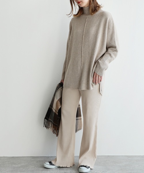 reca（レカ）の「メローリブパンツ（その他パンツ・レディース・ブラック/ブラウン/ベージュ/モカ/ダークベージュ・FREE）」の9枚目の写真