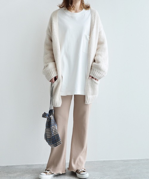 reca（レカ）の「メローリブパンツ（その他パンツ・レディース・ブラック/ブラウン/ベージュ/モカ/ダークベージュ・FREE）」の8枚目の写真