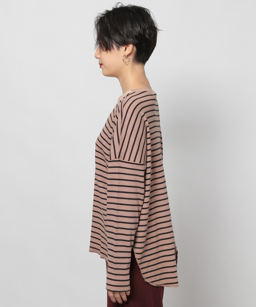 PAGEBOY（ページボーイ）の「ホックヘンリーネックプルオーバー（Tシャツ/カットソー・レディース・オフホワイト/ブラック/ブラック系その他/ベージュ・FREE）」の19枚目の写真